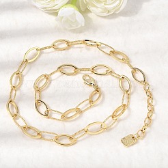 Ожерелья-цепочки из латуни с конским глазом&nbsp;NJEW-L013-09G