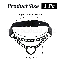 Chocker-Halsketten aus Kunstleder im Punk-Stil&nbsp;NJEW-CL0001-29