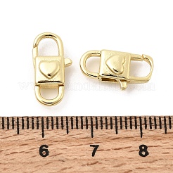 Сердце латуни омаров коготь застежками&nbsp;KK-Z147-12G