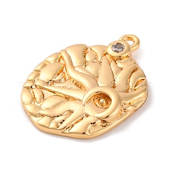 Латунные подвески с прозрачными кубическими цирконами KK-S403-05G