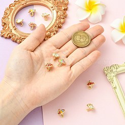 9шт 3 цвета латунные эмалевые подвески&nbsp;KK-CJ0014-16