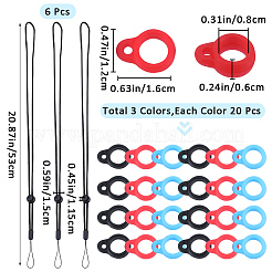 6шт регулируемый ремешок на шею из полиэстера DIY-GF0008-35B