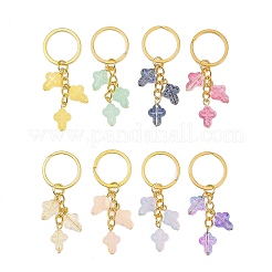 8 шт. прозрачные стеклянные брелки с аэрозольной краской&nbsp;KEYC-JKC01392