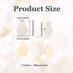 200 шт. 2-х цветные подвески из нержавеющей стали 304 STAS-DC0012-56