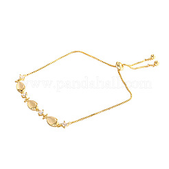 Латунные браслеты-слайдеры с цепочкой-коробкой FS-WGA60A8-01