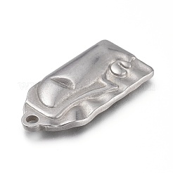 変色しにくい仏像用 304 ステンレス ペンダント  仏  ステンレス鋼色  26x13x3mm  穴：1.8mm&nbsp;STAS-H120-06P
