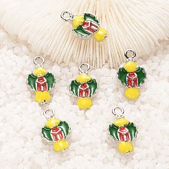 Рождественские украшения сплава эмали подвески ENAM-K037-PJ019-07P
