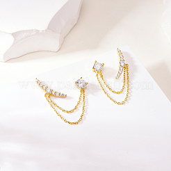 Модные серебряные серьги s925 с цирконом для женщин BI8487