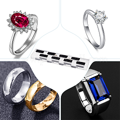 8-слотовая акриловая стойка для колец на палец RDIS-WH0002-10