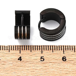 Серьги-кольца из нержавеющей стали 304 с эффектом полировки EJEW-M001-13EB