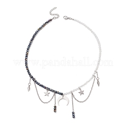 Colliers pendentifs en acier inoxydable 304 à double corne en forme d'étoile&nbsp;NJEW-TA00246
