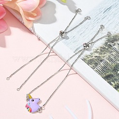 Браслеты с ползунком цепи из латуни с покрытием для стойки&nbsp;MAK-YW0001-04P