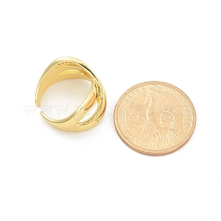 Кольца-манжеты для женщин с покрытием из латуни с микропаве из прозрачного кубического циркония RJEW-M028-78G