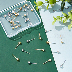 40 шт. 2 цвета латунная фурнитура для сережек-гвоздиков&nbsp;KK-PH0004-80