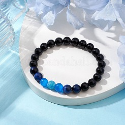 Braccialetti elastici con perline di pietre preziose naturali per le donne&nbsp;BJEW-TA00536-03