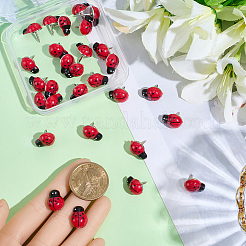 30 шт. пластиковые кнопки для рисования божьих коровок&nbsp;AJEW-SC00067