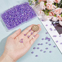 800шт УФ-покрытие прозрачные акриловые бусины PACR-GO0001-01