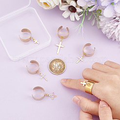 6 шт. набор из 6 колец-манжет из нержавеющей стали 304 RJEW-AB00007