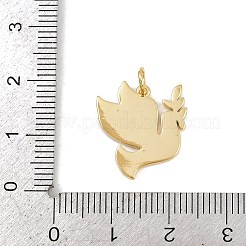 Латунные разноцветные эмалевые подвески в виде голубей&nbsp;KK-P323-03G