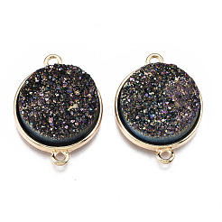 Conectores de enlaces de ágata druzy natural&nbsp;G-T131-86B