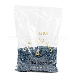 MIYUKIラウンドロカイユビーズ  日本製シードビーズ  8/0  （rr3207)マジックロイヤルアクアライニングクリスタル  3mm  穴：1mm  約19000~20500個/ポンド&nbsp;SEED-G008-RR3207