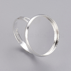 Einstellbare Messing Plättchen-Ring Basen&nbsp;LS-KK-B021-S