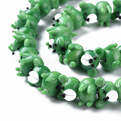 Непрозрачные нити бусин лэмпворк ручной работы&nbsp;LAMP-T007-19-A04