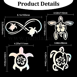 8 лист 4 стильных водонепроницаемых самоклеящихся наклеек для животных в виде черепахи и лазера бесконечности STIC-GF0001-01C