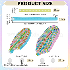 100 шт. 2 стиля полиэстеровый эластичный сворачивающийся ремень для хранения&nbsp;AJEW-FG0005-29