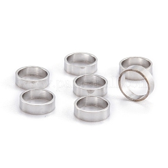 変色しない304ステンレススチールペンダントとリンクリング  リング形状  ステンレス鋼色  6.5x2mm&nbsp;STAS-M289-01S