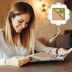 4 шт. 4-х видов закладок-уголков с вышивкой из фетра и крафт-бумаги FIND-OC0002-34