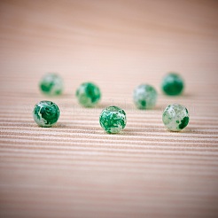 2 fili di perle di vetro verniciate a spruzzo fili&nbsp;GLAA-SZ0001-40E