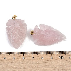 Кулоны из сырого грубого натурального розового кварца&nbsp;G-G162-01G-01