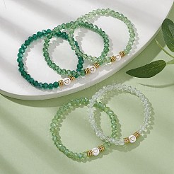 5 juego de pulseras elásticas con cuentas de vidrio&nbsp;BJEW-JB09677-04