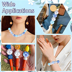 100 г 4 стиля прозрачных акриловых бусин&nbsp;MACR-YW0003-42