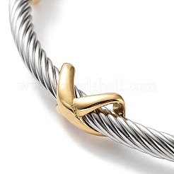 Gedrehte Infinity-Armreifen aus 304er Edelstahl&nbsp;BJEW-P304-01B-G