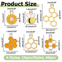 Подвески из сплава 60шт 6 стиля&nbsp;FIND-HS0001-85