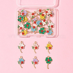 24шт 6 стиля подвески из сплава с эмалью&nbsp;FIND-FS0004-18