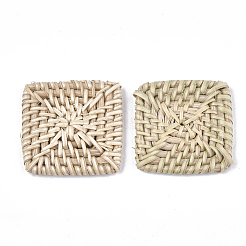 Perle di canna fatte a mano / perle intrecciate di rattan&nbsp;WOVE-T006-069A