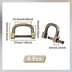 8 шт. D-образные застежки из цинкового сплава FIND-NB0006-32