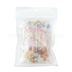 80шт 8 цвета прозрачные стеклянные бусины GLAA-FS0001-44