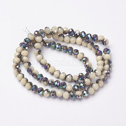 Гальванические непрозрачные стеклянные бусины&nbsp;LS-EGLA-A034-P4mm-Q06