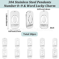 10 pendentif en acier inoxydable 304&nbsp;STAS-SC0021-58P