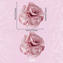 1 пара украшений для обуви из цветочной ткани&nbsp;AJEW-DR0001-65C