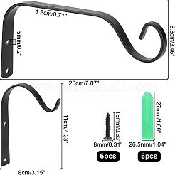 Железный настенный кронштейн для растений крючки&nbsp;HJEW-FH0001-04