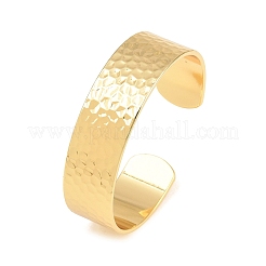 Brazaletes abiertos texturizados de latón de 15.5 mm para mujer&nbsp;KK-CBA68DA-11G