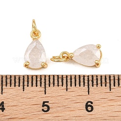 Colgantes de latón y vidrio&nbsp;KK-Q085-16G-01