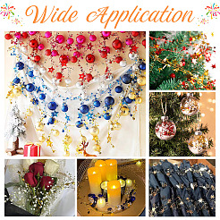 ПВХ блестящая металлическая гирлянда со звездами и железной проволокой&nbsp;AJEW-TAC0034-08A