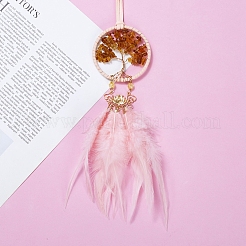 Rete/rete intrecciata con decorazioni pendenti di piume&nbsp;TREE-PW0002-15