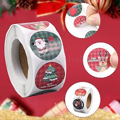 3 рулон самоклеящихся бумажных наклеек с круглыми точками в рождественском стиле&nbsp;DIY-FS0010-32B